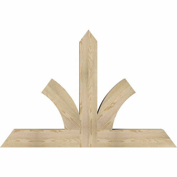 Ekena Millwork Richland Rough Sawn Timber Gable Bracket, Douglas Fir, 60"W x 40"H x 6"D x 6"F, 16/12 Pitch GBW060X40X0606RIC00RDF - main